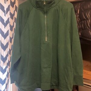 Terra & Sky Men's Zip Up Sweater - Forest Green